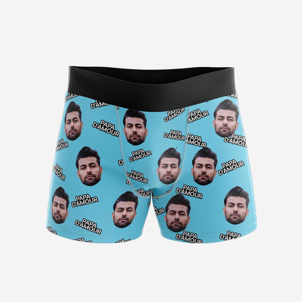 Boxer Personnalisé Papa Bleu