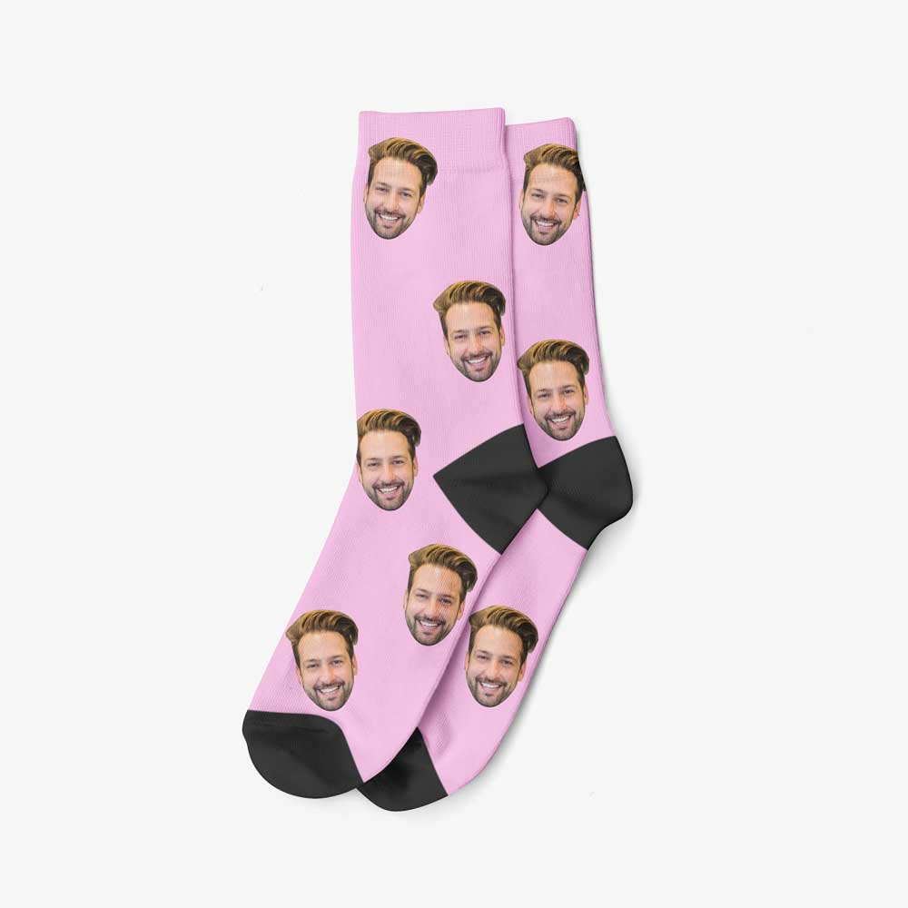 Chaussettes Personnalisées Colorées - Rose