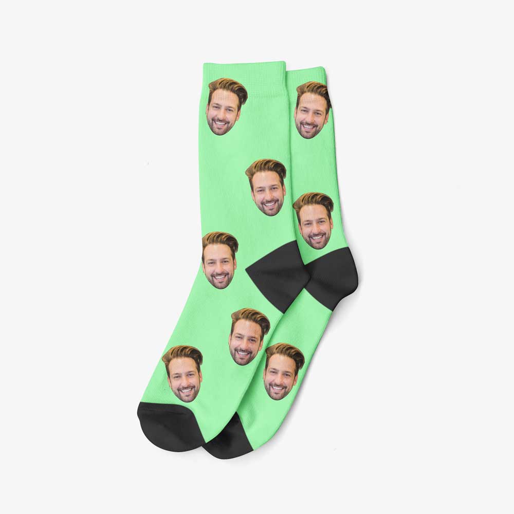 Chaussettes Personnalisées Colorées - Vert Clair