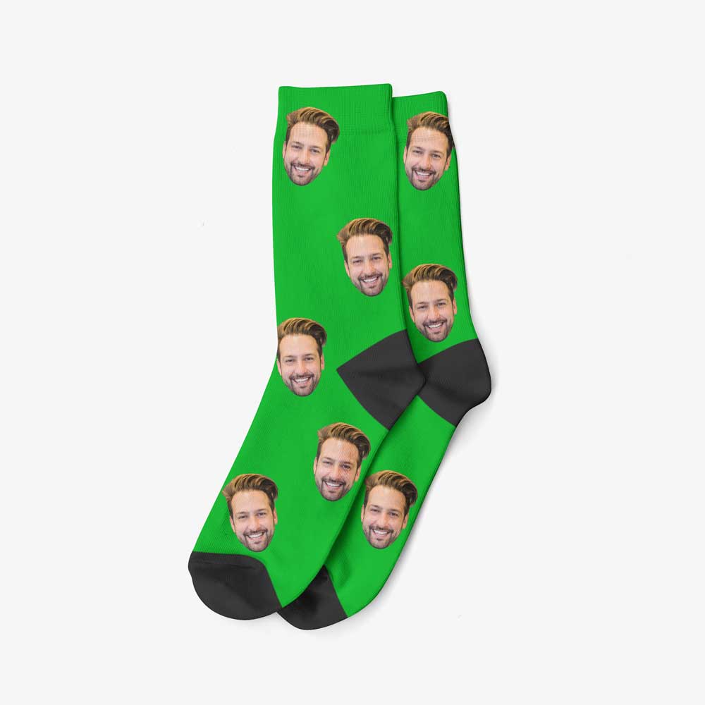 Chaussettes Personnalisées Colorées - Vert Foncé