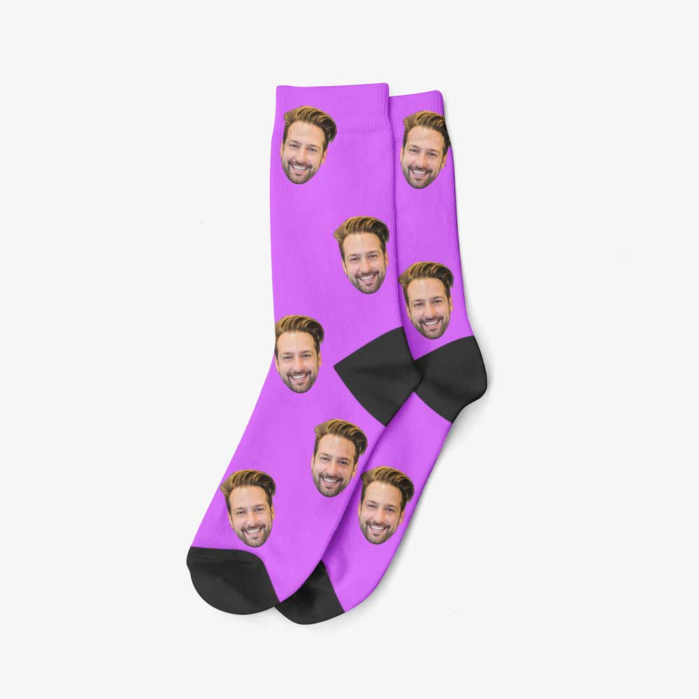 Chaussettes Personnalisées Colorées - Violet