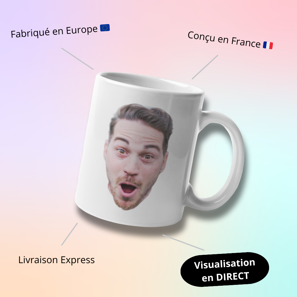 Mug personnalisé photo visage