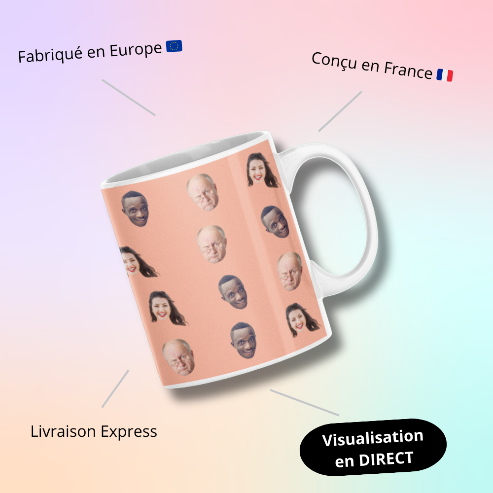 Mug personnalisé photo visage