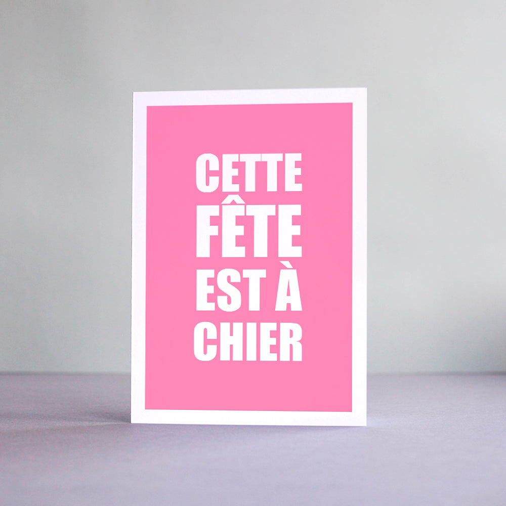Carte Cette fête est à chier