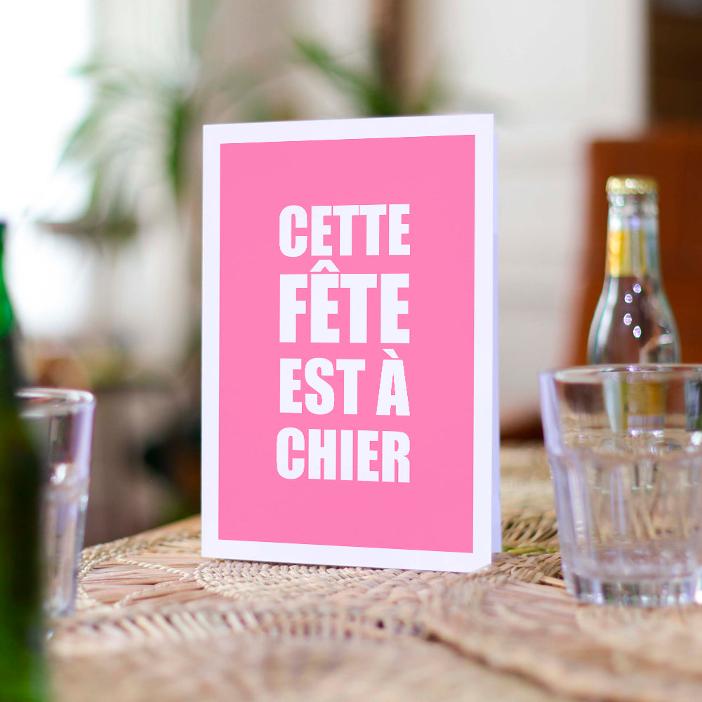 Carte Cette fête est à chier