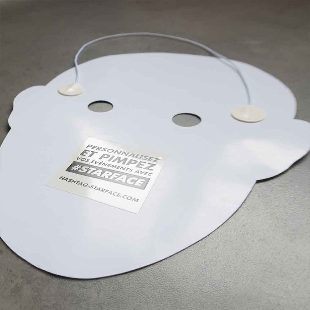 Masque personnalisé visage photo papier carton