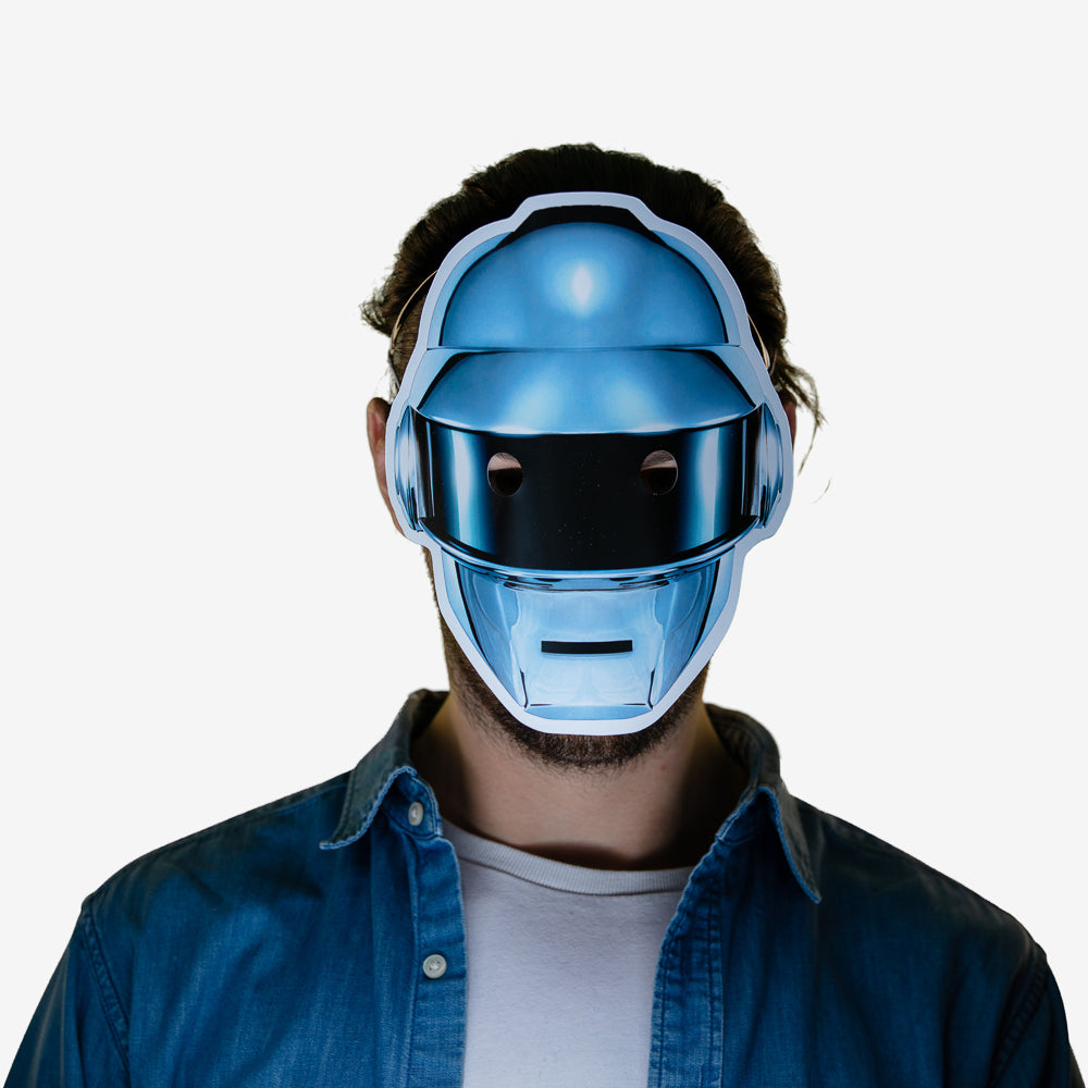 Masque déguisement Daft Punk argenté