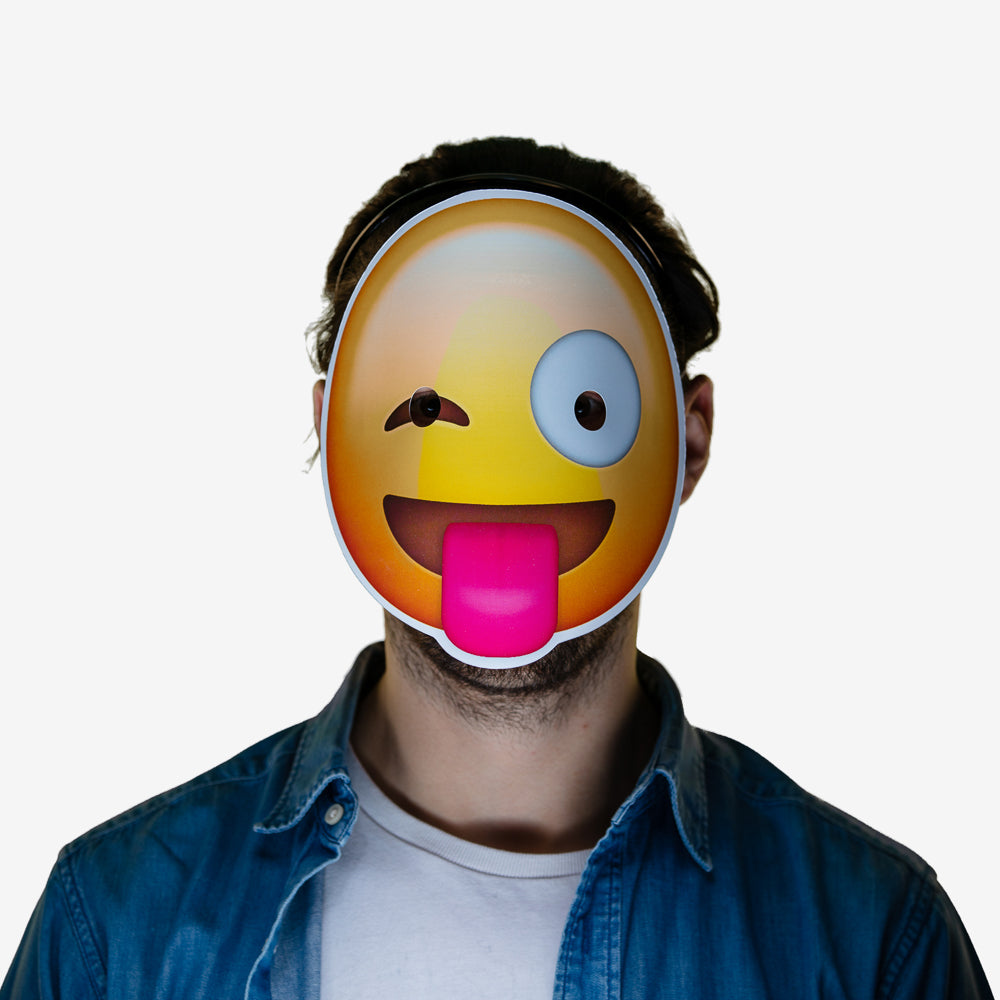Masque déguisement Emoji tire la langue